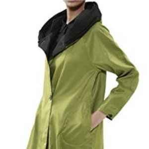 Mycra Pac Now Donatella Reversible Raincoat | Short | Size 14-16 | Black & Teal